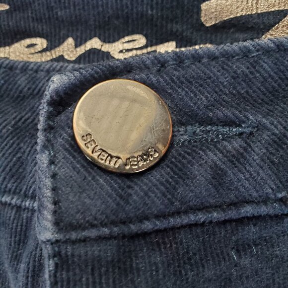 Seven7 Jeans Womens Size 10 Blue Corduroy Stretch Cotton Blend Skinny - Picture 2 of 11
